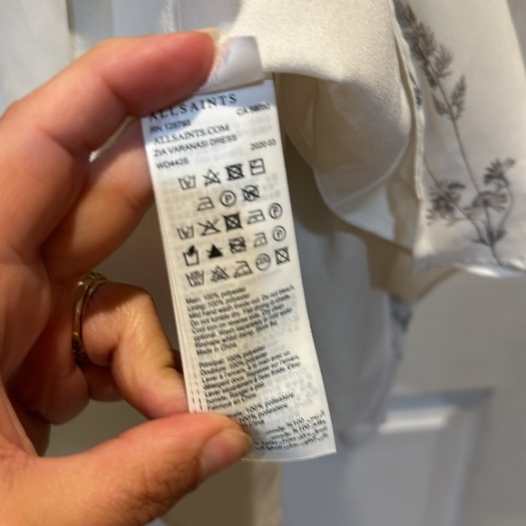 All Saints Zia Varanasi Floral Wrap Dress 6 - Picture 7 of 8